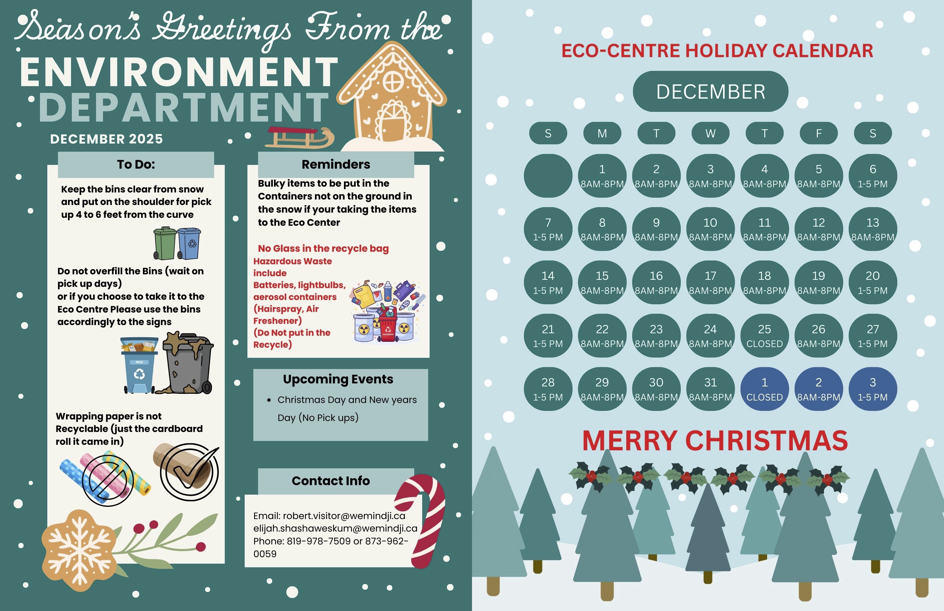 Seasons Greetings from the Environment Department